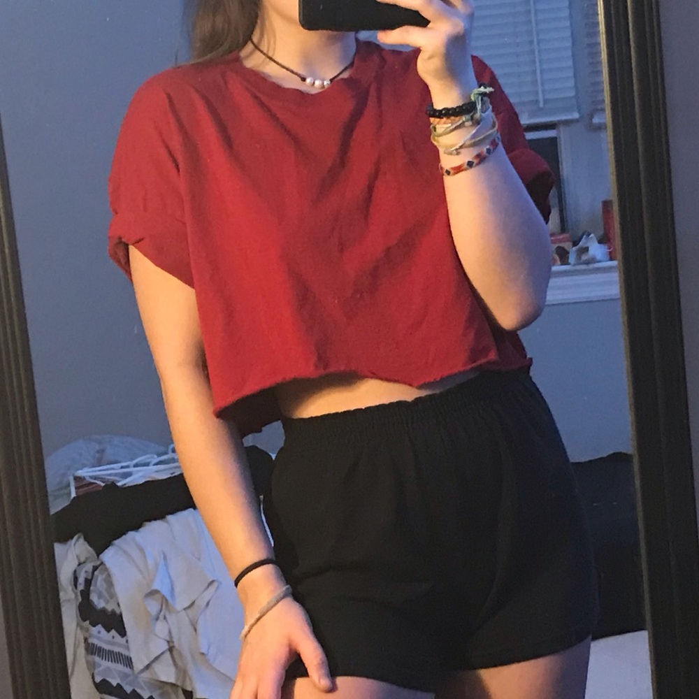 Red Cropped Tee
